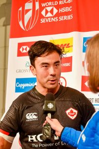 Captain of Team Canada, Canada Sevens, Nathan Hirayama on March 7, 2020 at BC Place, Vancouver