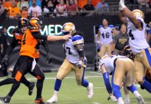 CFL今季の開催を断念 Winnipeg Bluebombers at BC Place, Vancouver, BC; Photo © the Vancouver Shinpo