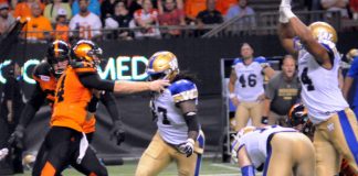 CFL今季の開催を断念 Winnipeg Bluebombers at BC Place, Vancouver, BC; Photo © the Vancouver Shinpo