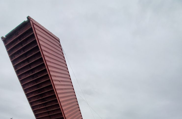 ニューウエストミンスターのピア・パークで大規模火災 火災のあったニューウエストミンスターのピア・パーク。Photo by Keiko Nishikawa