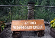 キャピラノブリッジ、10月、11月は閉園 Capilano Suspension Bridge park; photo ©Vancouver Shinpo