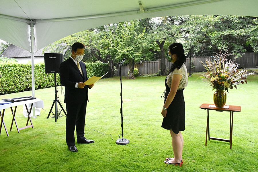 羽鳥隆総領事主催の表彰授与式/ レセプション Photo courtesy of Consulate-General of Japan in Vancouver　