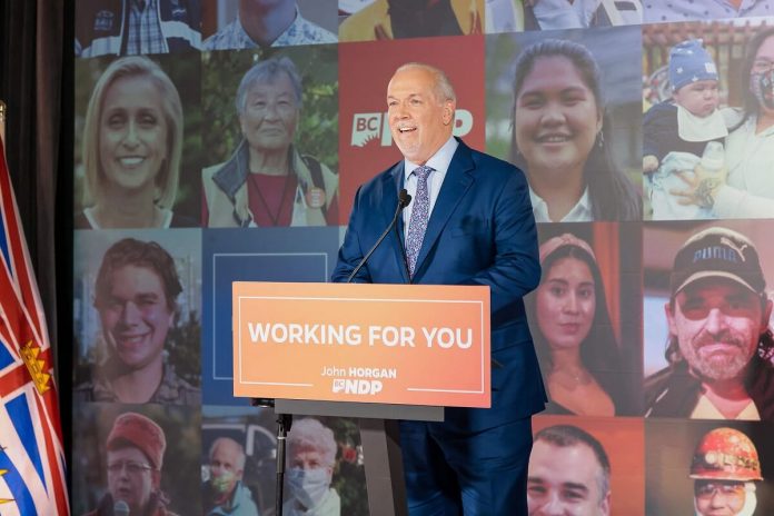 BC NDP leader John Horgan after election; Photo from BC NDP flickr