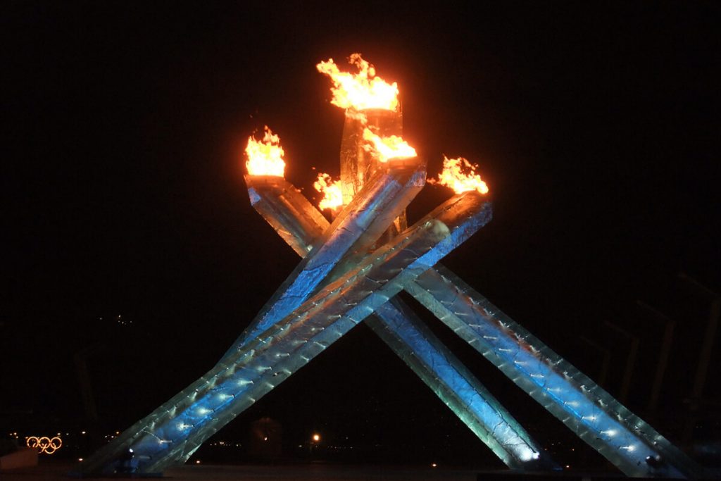 2010 Vancouver Olympic flame on Feb 2010; Photo by ©︎ Vancouver Shinpo