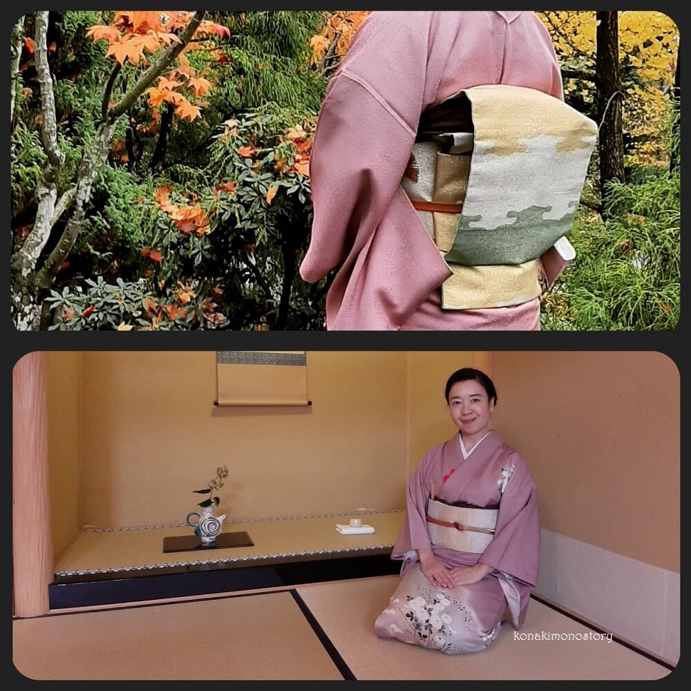 茶道＊炉開き＠東漸寺 着物訪問着菊柄 帯つづれ織名古屋彩雲 　Photo © コナともこ