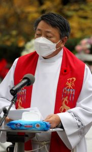 Reflections from Reverend Daebin Im of Japanese United Church on November 11, 2020. Photo by ©︎Toru Furukawa/ The Vancouver Shinpo