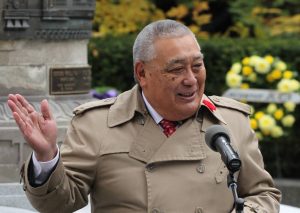 Moderator at the ceremony Mr. David Iwaasa; Photo by ©︎Toru Furukawa/ The Vancouver Shinpo