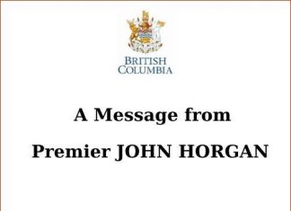 A New Year Message from Premier of the Province of British Columbia John Horgan