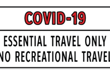 BC州政府、移動規制を即日実施へ、違反者には罰金も BC州が保健区域境界や州境に設置する看板。From BC government website