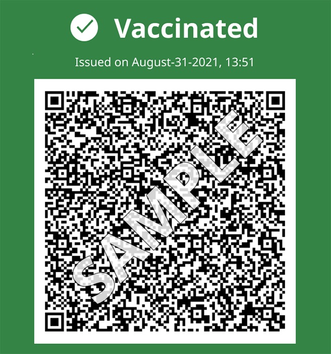 BCワクチンカードのQRコード。