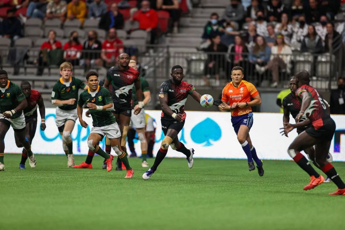 男子決勝南アフリカ対ケニア。2021年9月19日、BCプレース。Photo provided by Canada Sevens, P Yates / World Rugby