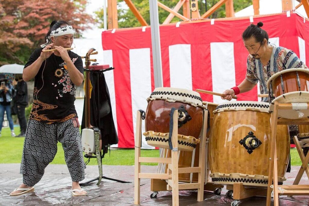 Bushidoの太鼓と尺八。Photo courtesy of Photo courtesy of 那須則子