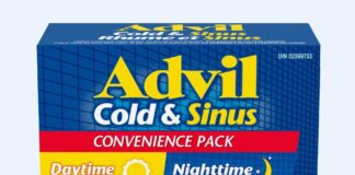 Advil風邪薬がリコールに リコールになったAdvilの風邪薬。Photo courtesy of Health Canada