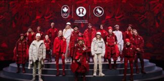 ルルレモンがチームカナダ北京五輪・パラリンピック公式ユニフォーム発表 ルルレモンが手がけたチームカナダ北京五輪・パラリンピック公式ユニフォーム。Photo courtesy of Canadian Olympic Committee