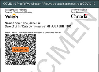 カナダで全国共通のワクチンパスポート導入へ 全国版ワクチンパスポートの見本。Photo courtesy of Government of Canada
