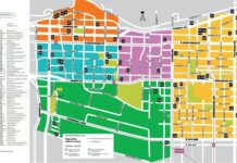 アーティストのスタジオ見学ができる、イーストサイド・カルチャー・クロウル 黒いマークが参加スタジオ。多数参加しているのが分かる。Photo courtesy of Eastside Culture Crawl