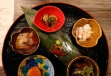 ココロ豊かに、たまには贅沢な食事を楽しむ バーナビーの「ステム」 和歌山、鹿児島、瀬戸内など日本からの食材と、オカナガンのようなローカル産のものを使った八寸。Photo courtesy of 関西おばちゃんず