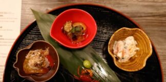 ココロ豊かに、たまには贅沢な食事を楽しむ バーナビーの「ステム」 和歌山、鹿児島、瀬戸内など日本からの食材と、オカナガンのようなローカル産のものを使った八寸。Photo courtesy of 関西おばちゃんず