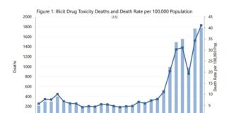 BC州の2021年の薬物中毒による死者は2,200人を超える見込み 急速に悪化している不正薬物中毒死の状況。Photo courtesy of BC Coroners Service
