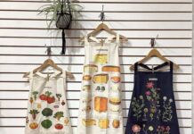 お母さんに笑顔を贈ろう!2022年母の日 豊富な種類でエプロンを用意しているという。Photo courtesy of Gifts and Things