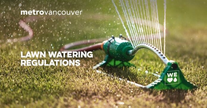 芝生の水まき規制が5月1日から始まる。Photo from Metro Vancouver Facebook