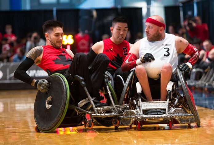 ウィルチェアーラグビー国際大会カナダカップ2018年大会。Photo provided by Wheelchair Rugby Canada