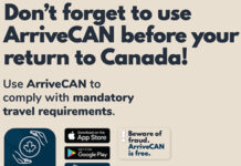 陸路入国に限り、1回のみArriveCAN申告の免除が明らかに ArriveCAN登録を忘れずに!Photo from Government of Canada Website