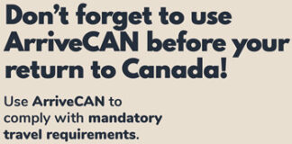 陸路入国に限り、1回のみArriveCAN申告の免除が明らかに ArriveCAN登録を忘れずに!Photo from Government of Canada Website