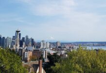 バンクーバーから日帰りでシアトルへ 高台の住宅街にあるケリーパーク。Photo by Keiko Nishikawa