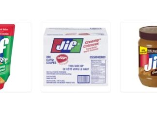 Jifのピーナッツバターがリコールに Jiffのピーナッツバターがリコールに。Photo from Canadian Food Inspection Agency Website