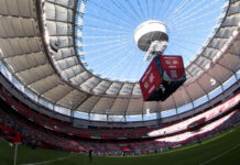 バンクーバー、トロントが2026年W杯開催都市に決定 内側から見たBCプレース。Photo by Vancouver Shinpo