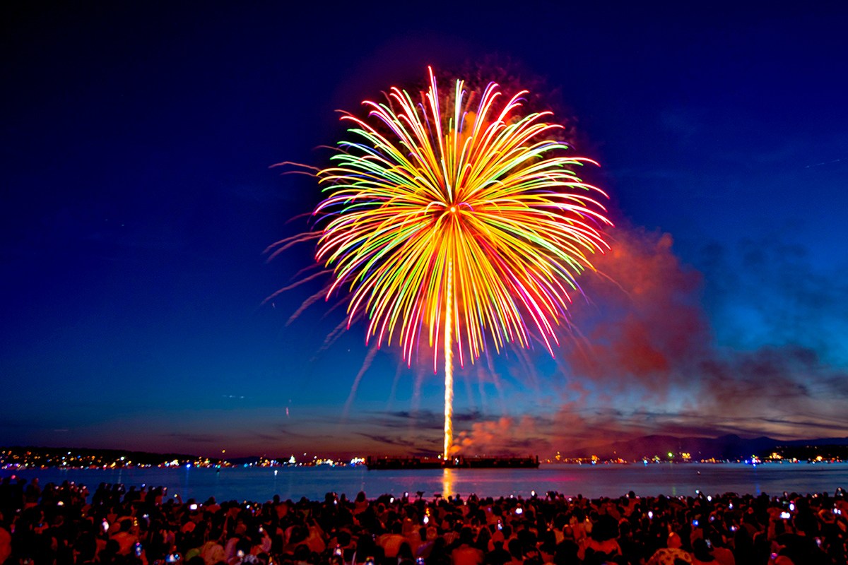 Team Japan of Honda Celebration of Light. July 23, 2022, English Bay, Vancouver, BC; Photo by ©Koichi Saito