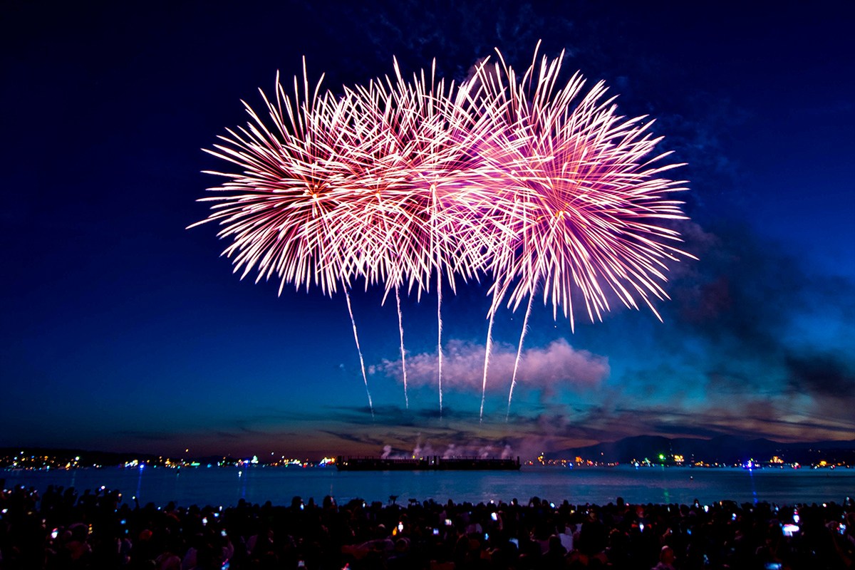 Team Japan of Honda Celebration of Light. July 23, 2022, English Bay, Vancouver, BC; Photo by ©Koichi Saito