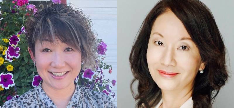日系女性企業家協会（JWBA）秋の講演会講演者、國光愛（左）、ハイディ浜野。