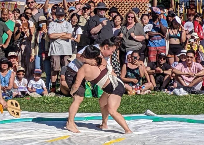 パウエル祭が最も盛り上がる相撲大会。女子決勝戦！2022年7月31日、オッペンハイマー公園。Photo by Japan Canada Today