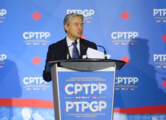 トルドー首相は安倍元首相の国葬欠席、シャンパーニュ産業大臣が参列へ CPTPP会議に出席したシャンパーニュ大臣。2019年2月、バンクーバー市で。Photo by The Vancouver Shinpo