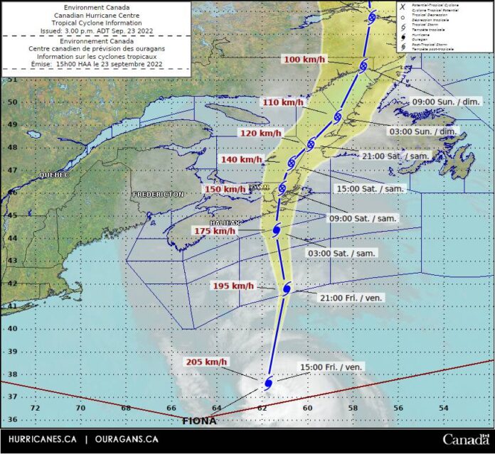 Image from The Canada Hurricane Centre Twitter