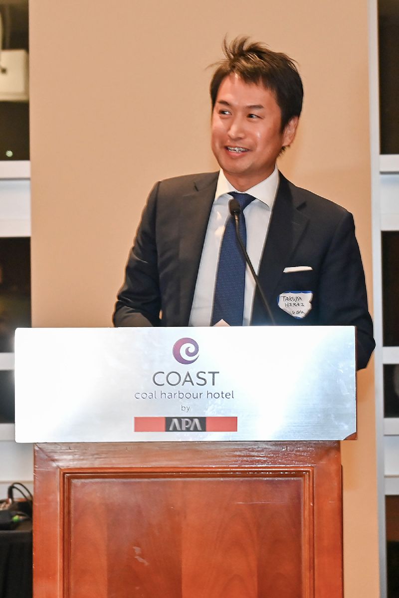 懇話会平井琢也会長が閉会の辞。2022年10月12日、Coast Coal Harbour Vancouver Hotel by APA。Photo by Koichi Saito