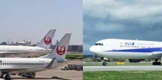 JAL、ANA、12月から北米路線燃油サーチャージ値下げへ 日本航空(左)、全日空。Photo by The Vancouver Shinpo Online
