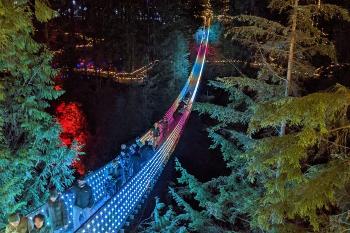 Capilano Suspension Bridge Park "Canyon Lights", November 18, 2022.
