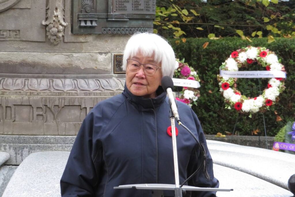 In Flanders Fields by Eileen Kitamura; November 11, 2022, Stanley Park. Photo by The Vancouver Shinpo