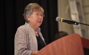 ルース・ミドリ・コールズ氏、旭日双光章受章 Ms. Ruth Midori Coles, President of Nikkei Seniors Health Care & Housing Society, at Robert Nimi Nikkei Home 20th Anniversary Luncheon on September 17, 2022. Photo ©2022 Nikkei Place Foundation, by Manto Artworks