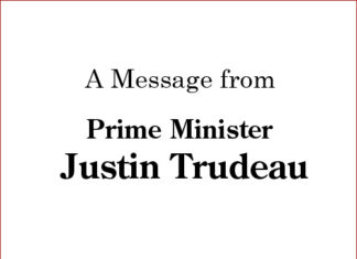 A Message from Prime Minister Justin Trudeau