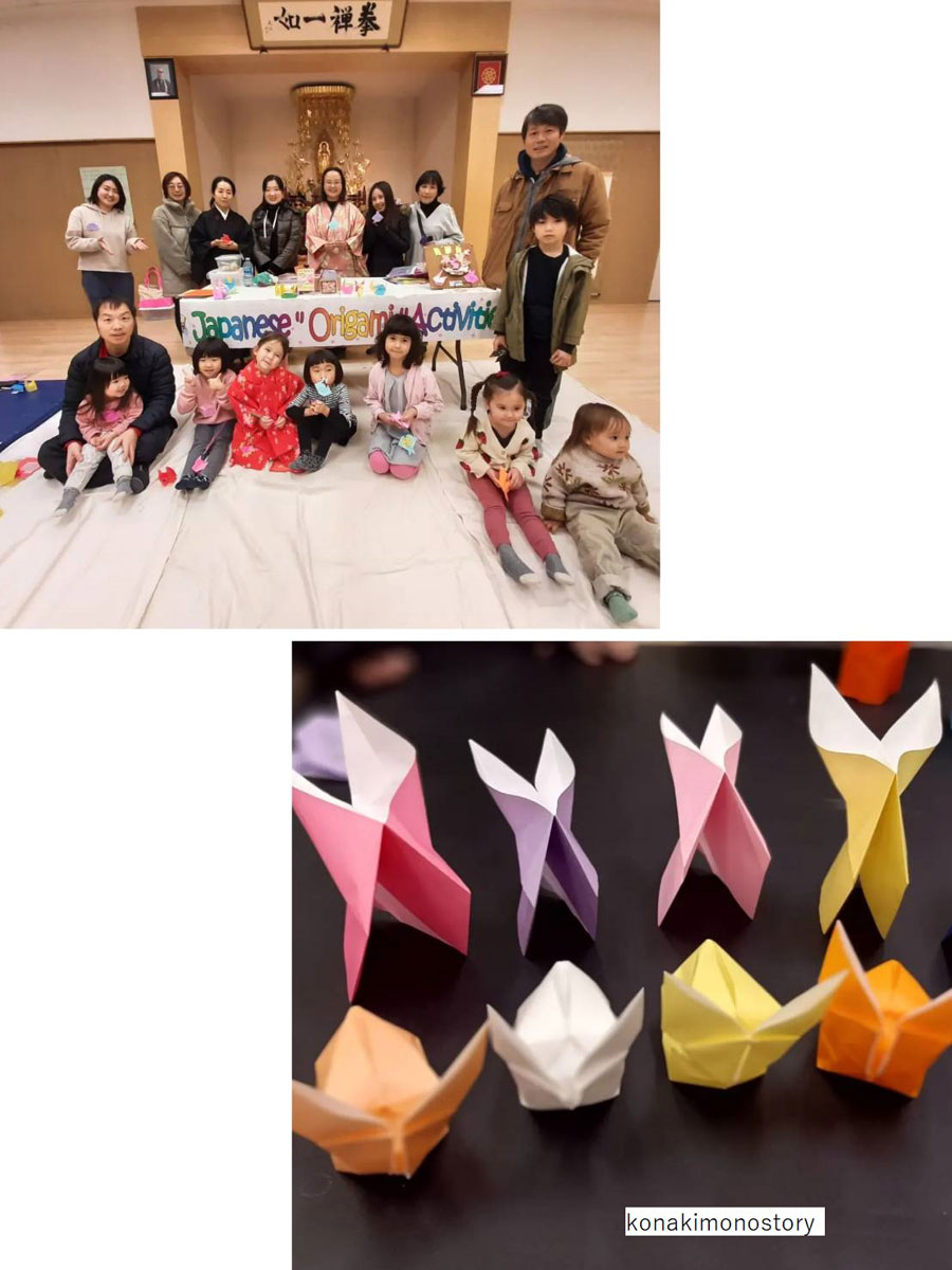 折り紙でウサギをつくろう！@和の学校＠東漸寺。写真：コナともこ