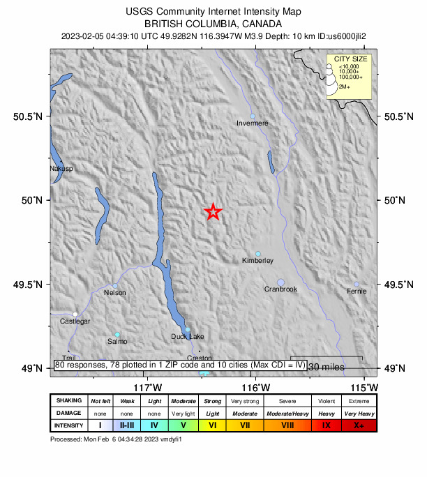 Image by USGS National Earthquake Information Center, PDE