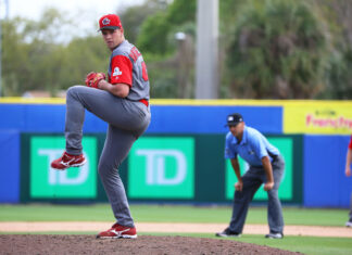 WBCカナダ代表・元巨人スコット・マシソン投手インタビュー「日本代表と対戦できたらうれしい」 WBC(2017)で登板したカナダ代表スコット・マシソン投手。Photo provided by Baseball Canada