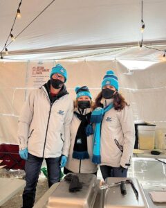 From left to right: City Councillor Andrew Stevens (Ward 3), City Councillor Lori Bresciani (Ward 4), Mayor Sandra Masters, serving food at Regina’s first ever Frost Festival. Frost Regina Festival was an exciting new way to celebrate our winter city. Photo provided by the City of Regina