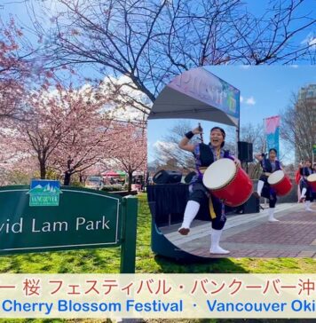 バンクーバー桜まつり開幕!ビックピクニックで沖縄太鼓が響く!
