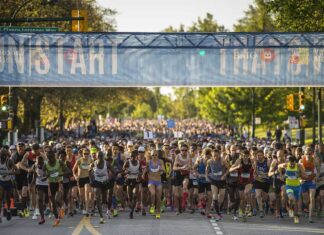 5月に開催されるバンクーバー近郊のイベント特集 バンクーバーマラソン、一斉スタート。クリーンエリザベス公園。Photo by Chris Morris/RUNVAN®