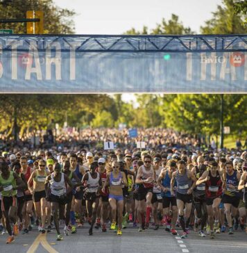 5月に開催されるバンクーバー近郊のイベント特集 バンクーバーマラソン、一斉スタート。クリーンエリザベス公園。Photo by Chris Morris/RUNVAN®